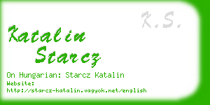 katalin starcz business card